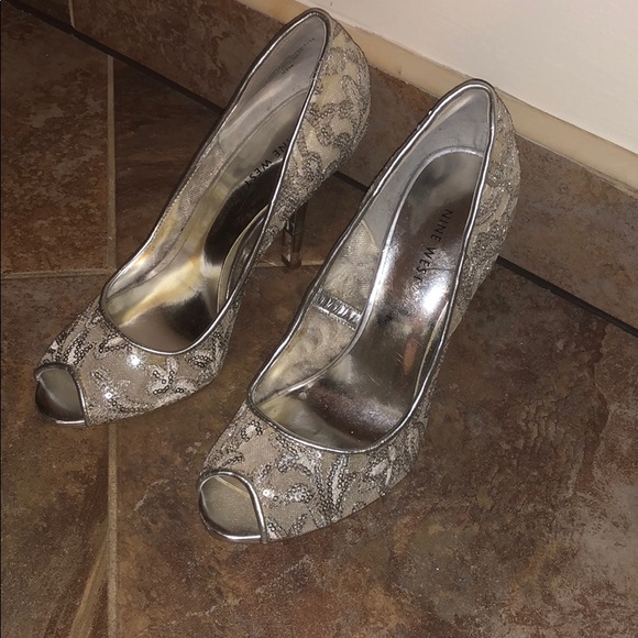 Nine West Shoes - Nine West Silver Heels